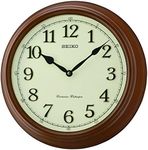 Seiko QXD214B Westminster/Whittington Dual Chime Wall Clock, Brown