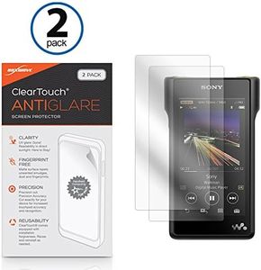 Sony NW-WM1A Screen Protector, BoxWave [ClearTouch Anti-Glare (2-Pack)] Anti-Fingerprint Matte Film Skin for Sony NW-WM1A