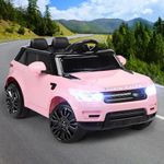 ALFORDSON Kids Ride On Car Dual Motor, Remote Control Car 12V Eletric with Music Player, LED Headlight Tail Lights, Ride-on Car Design Vehicle SUV Toy, Pink Colour