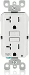 Leviton GFWT2-W Self-Test Smartlockpro Slim GFCI Weather-Resistant and Tamper-Resistant Receptacle with Led Indicator, 20 Amp, White