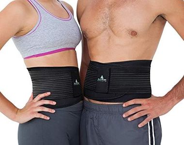 AllyFlex Sports® Back Brace Lower Back Pain Relief - Back Brace for Women and Men Under Clothes Lower Lumbar Support to Improve Posture - M