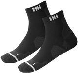 Helly Hansen Unisex Trail Sock 2Pk, Black, 45-47