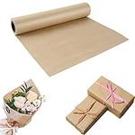 Kraft Paper Roll - Paper Roll Recyclable Wrapping Paper Perfect for Gift Wrapping,Craft, Arts,Packing (brown)11.8” x 33' (394 ”)