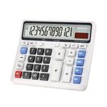 OSALO Extra Large LCD Display Big Button 12 Digits Electronic Solar Accounting Desk Calculator (OS-2135 Pro)