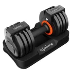 Lifelong Iron Single Adjustable Dumbbells Set For Men&Women|Home Gym Equipment For Fitness&Home Workout|Gym Dumbbells|Easy Weight Adjustment (2.5Kg To 12.5Kg)-Black, Llad02