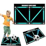 HOVCEH Football Training Mat, Football Footstep Training Mat, Improve Football Skills Mat, Football Agility Training Equipment, for Kids/Adult