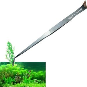 Extra Long Tweezers, Feeding Tongs, 18.9 inch Fecsam Aquarium Stainless Steel Large Aquascape Tools for Fish Tank, Terrarium，Aquascaping, Reptile Snake (Curved)