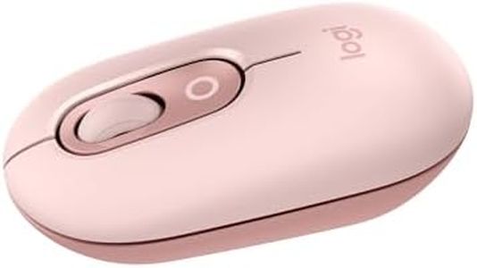 Logitech POP Mouse, Compact and Portable Wireless Bluetooth Mouse with Programmable Buttons and Quiet Clicks, Easy-Switch Between up to 3 Devices, Laptop, Tablet, PC - Rose
