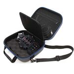 CASEMATIX Travel Case Compatible with Zoom H8 Handy Recorder - Hard Shell Carrier for Audio Recorder and Accessories with Adjustable Shoulder Strap, Padded Divider & Accessory Storage - CASE ONLY