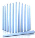 CANDWAX 10 inch Taper Candles Set of 12 - Dripless Taper Candles and Unscented Candlesticks - Perfect as Dinner Candles and Household Candles - Baby Blue Candles