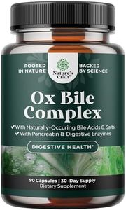 Digestive Enzymes with Ox Bile Supplement - Purified Bile Salts Supplement for Digestion Pancreas and Gallbladder Support with Pancreatin 4X Ox Bile Digestive Enzymes and Bile Salt Complex (1 Month)