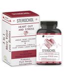 Sterochol - Probiotic Stress and Heart Healthy Formula - Ashwaganda Stress Relief - Balance Cholesterol In An Already Normal Range - Promote and Support Cardio Health - Can Be Used in Conjunction With Statins - All Natural Plant Sterols - Cardio Supporting Probiotic