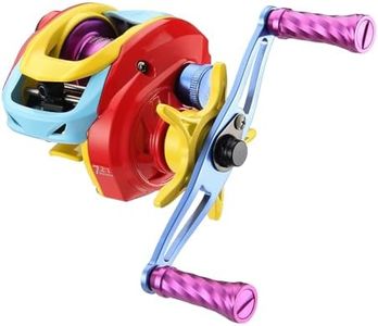 TEBEN DC Baitcaster Reel, 3 Modes Digital Control Trolling Reel, 5.47oz Ultralight Baitcasting Reels, Max Drag 11LB, 7.2:1, 5+1BB, Freshwater Saltwater Fishing Reels (LSYB(DC), Left)