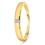 Miore diamond engagement ring in 9 kt 375/1000 yellow gold with 0.02 ct brilliant cut diamonds