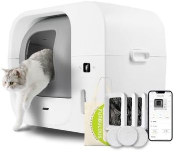 Furbulous True Odor-Free Automatic Self-Cleaning Cat Litter Box, Extra Large for 3–22 lbs Cats, Smart APP Control, Self-Pack & Refill System, 3 Waste Bags Included, Upgraded Model - White