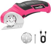 SnapFresh Cordless Electric Scissors, 4V Mini Cardboard Cutter (Hot Pink)