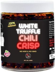SAUCE UP White Truffle Chili Crisp 6oz | Gourmet Vegan Chili Oil with 13 Natural Ingredients | Gluten Free Keto No MSG | Crispy Spicy Umami Flavor Bomb | Handcrafted in NYC | Premium Truffle Sauce