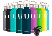 Super Sparrow Stainless Steel Water Bottle - 500ml - Vacuum Insulated Metal Water Bottle - Standard Mouth Flask - BPA Free - Straw Water Bottle for Gym, Travel, Sports