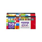 Daler-Rowney Graduate 38ml Oil Paint Set, 10 Assorted Colours, High Lightfastness, Ideal for Student Artists & Hobbyists