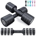 Adjustable Dumbbells Hand Weights Set: Sportneer 1 Pair 0.9-4.5KG (0.9-2.3KG) Fast Adjust Dumbbell Weight 6 In 1 Free Weights Barbells For Women Men Home Gym Workout Exercise Strength Training