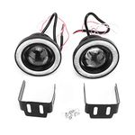 Fog Light，A Pair 3.5in LED Front Fog Lights Angel Eyes with COB Universal Replacement Assembly for Car SUV Truck (white)