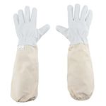 KINGLAKE Beekeeping Gloves Goatskin Large Protective Gloves for Beekeeper with Vented Sleeves