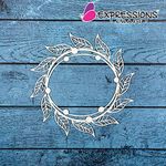 immix Expressions Craft Leafy Frame Round Chipboard Cutouts & Embellishments for Greeting Cards, Layouts, Mixed Media, Scrapbooking, Cardmaking, Inviatation Cards & Other DIY Crafts