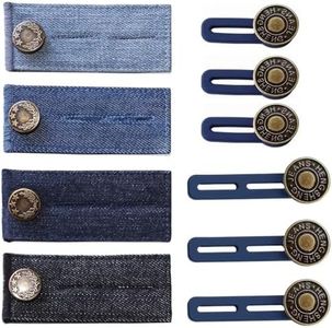 UBRAVE Extensores de Pantalones, 10 Piezas Extensores de Cintura, Prolongador de Botón Elástico, Hombres Mujeres Embarazada Vaqueros Botón de Extensión, Adecuado Para Jeans Camisas Falda