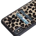 Venito Cosa Leather Wallet Case Compatible with iPhone Xs Max (6.5inch) – Disinfected with a UV Sanitizer – Extra Secure with Padded Back Cover - Furry Leopard