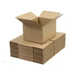 SmithPackaging Single Wall Cardboard Shipping Boxes 254x203x152mm (10x8x6") Pack of 25 Cartons