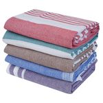 COMFORT WEAVE Cotton Plain Bath Towels 250 GSM Multicolor (Set of 5, 31 X 62 Inch)
