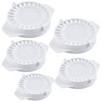 Meao 5 Pcs Ravioli Dumpling Maker Set Manual Meat Pierogi Press Double Mould - Pie Dough Pastry Press Wrapper Cutter Mold Tool Accessories for Home Kitchen Cooking #18