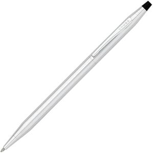 Cross Classic Century Refillable Twist-Action Metal Ballpoint Pen, Medium Ballpoint, includes Premium Gift Box and Black Cartridge, 1 Pack, Lustrous Chrome