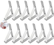 Moseem Table Cloth Clip, Tablecloth Clips 12 Pack Table Cloth Clips Stainless Steel Table Cloth Cover Clamps for Outside, Home, Dining, Picnic, Party and Wedding