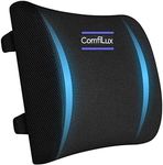 Comfilux Lumbar Back Support Cushion - Pillow for Sciatica Tailbone Pain Relief (Black)