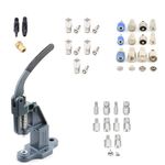 Rivet Dies Eyelets Grommets Molds Snap Dies Prong Set Popper Fastener Hand Press Machine All in One