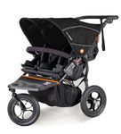 Out ‘n’ About Nipper Double Pushchair - Side by Side Tandem Pushchair - All-Terrain Double Pram Baby Stroller 0-4 Years, with Rain Cover & Removable Basket - Double Buggy, Twin Stroller - Summit Black