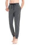 Idtswch 32 Inseam Long Inseam Mens Tall Sweatpants Extra Long Joggers Pant with Zip Pockets Dark Gray