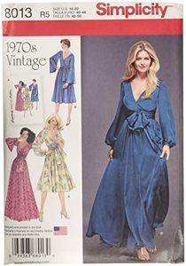 Simplicity 8013 1970's Vintage Fashion Dress Sewing Patterns, Sizes 14-22