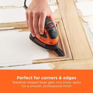 BLACK+DECKER Compact Mouse Sander – Lightweight Detail Finishing Tool