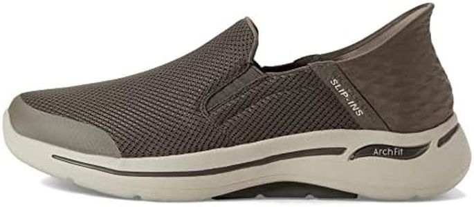 Skechers Men's Gowalk Arch Fit Slip-ins-Athletic Slip-on Casual Walking Shoes with Air-Cooled Foam Sneaker, Taupe, 9 US