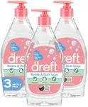 DREFT Bottle and Dish Soap | Made to Clean Baby Bottles, Sippy Cups, Pacifiers, Breast Pumps, & More | Gently Removes Milk Film & Odors | Plant Based, Fragrance Free Dish Soap | 18 Fl Oz (Pack of 3)