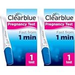 Clearblue Pregnancy Test, Rapid Detection, Result As Fast As 1 Minute, 1 Test, Easy at Home Pregnancy Test (Pack of 2)