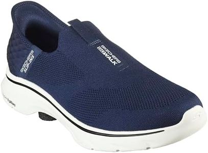 Skechers Men's Go Walk 7 Easy on 2 Sneaker, Navy, 8.5 US