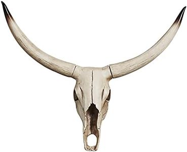 Notakia Gaobei Long Horn Cow Skull Wall Hanging Longhorn Steer Southwest Bull Skull Sculpture Resin Decoration