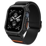 Spigen Lite Fit Pro Designed for Apple Watch Case Band for Apple Watch Series 9/8/7 45mm Durable TPU Case with Lightweight Fabric Band - Matte Black