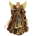 The Christmas Workshop 81840 Angel Christmas Tree Topper / 12” Tall / Copper & Gold Coloured / Indoor Christmas Decoration