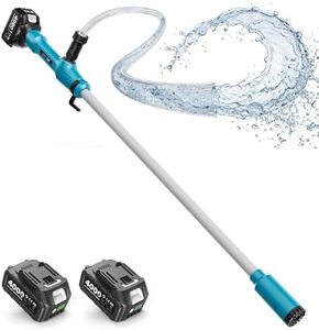 SEESII Cordless Stick Water Pump 2.2" Head, Battery Powered Diesel Transfer Pump 1-Hour Runtime, 720GPH & 16FT Lift Portable Submersible Utility Pump for Pool Garden Pond Boat Basement RV Rain Barrels