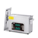 DK SONIC Large Touch Ultrasonic Cleaner with Heater,Timer,Multiple Cleaning Mode for Carburetor,Automotive Parts,Gun Parts,Circuit Board, Industrial Commercial Ultrasound Cleaning Machine (4L-PF)