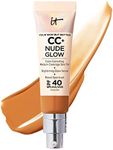 IT Cosmetics CC+ Nude Glow Lightweight Foundation + Glow Serum with SPF 40 - With Niacinamide, Hyaluronic Acid & Green Tea Extract - Tan Rich - 1.08 fl oz
